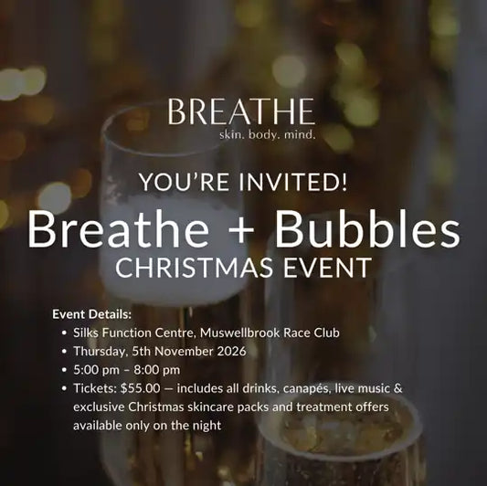 Breathe + Bubbles Christmas Event, Thursday 5 November 2026, Silks Function Centre