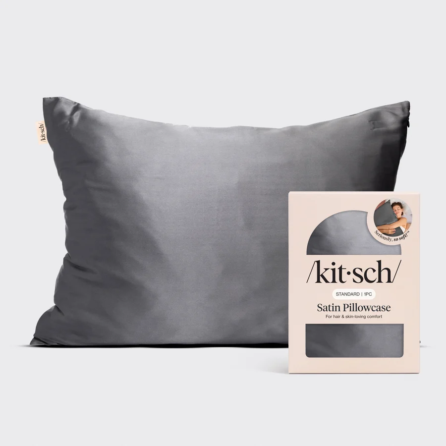 Satin Pillowcase Standard - Charcoal